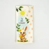 Конверт для денег фигурный &laquo;Ты ярче солнышка!&raquo;, зайчик, 17.5&times;8 см