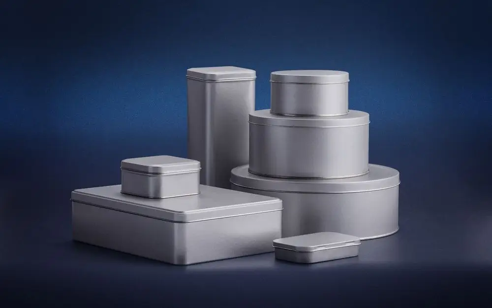 Коробка Pragmax L, прямоугольная, серебристая Коробка Pragmax L, прямоугольная, серебристая