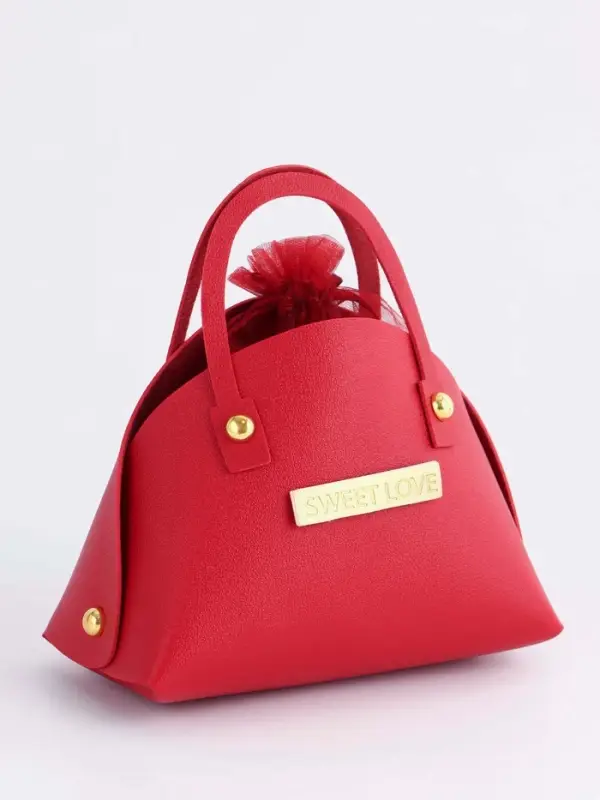 Кожанная подарочная сумочка 14 х 6,5 х 12,8 см красная Кожанная подарочная сумочка 14 х 6,5 х 12,8 см красная