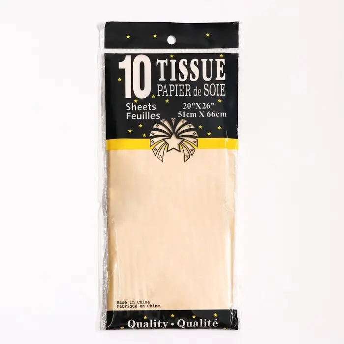 Бумага упаковочная тишью, «Жемчужная», натуральный, 50×70 см