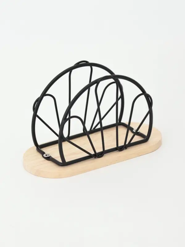 Салфетница &laquo;Эстетика&raquo;, 15.8&times;6.8&times;9.8 см, чёрная