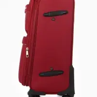 Чемодан на колёсах TEXTURA, кодовый замок, с увеличением, 36&times;25&times;58 см, 20", красный