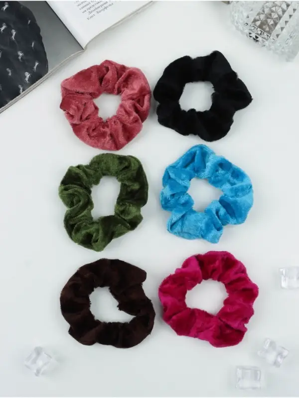 Резинка для волос "Бархат" яркость, микс