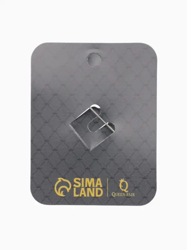 Брошь &laquo;Стетоскоп кардиограмма&raquo;, синяя в серебре