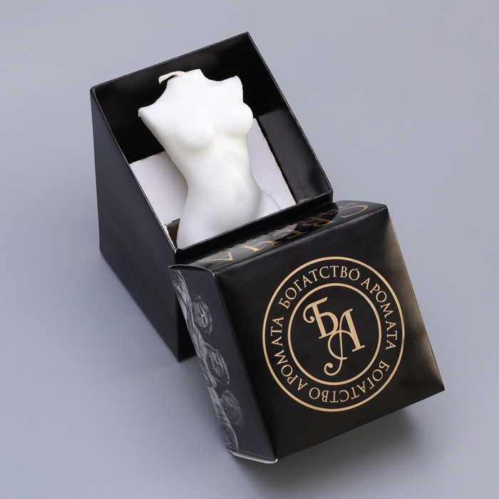 Свеча фигурная в подарочной коробке  Свеча фигурная в подарочной коробке "Женский силуэт", 10 см, белая