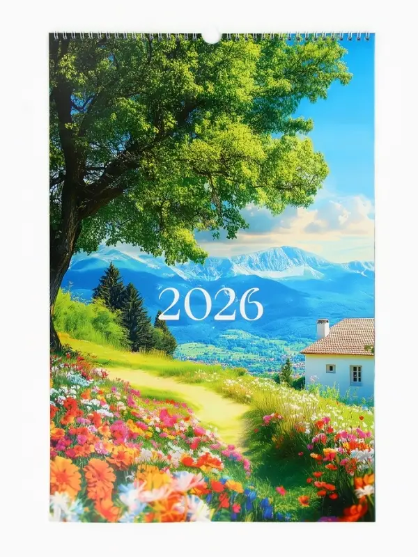 Календарь 2026 перекидной на ригеле А3 &laquo;Пейзажи&raquo;