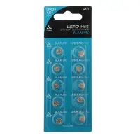 Батарейка алкалиновая (щелочная) Luazon, AG4, LR626, 377, блистер, 10 штук