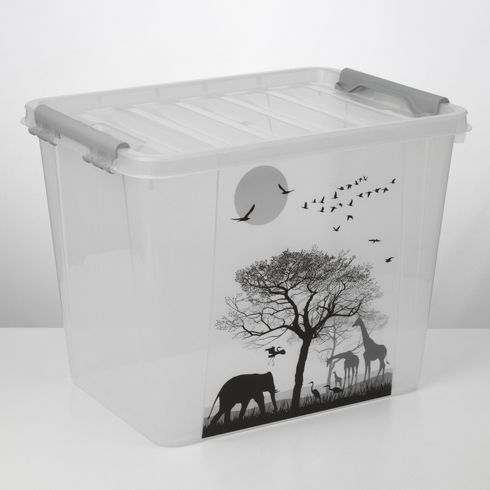 Контейнер для хранения с крышкой Africa, 25 л, цвет прозрачный Контейнер для хранения с крышкой Africa, 25 л, цвет прозрачный