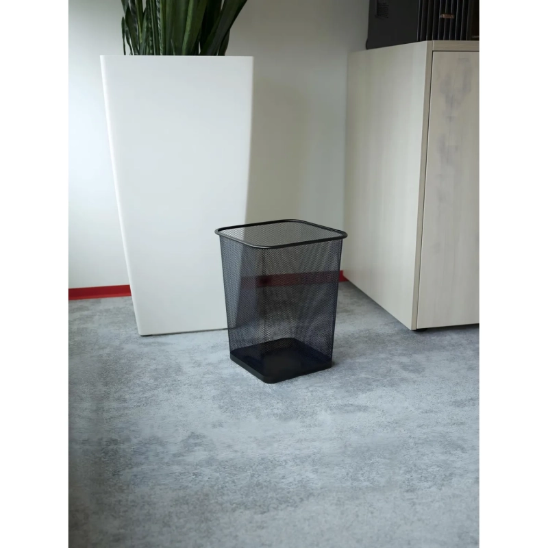 Корзина для мусора Luscan 17 л металл черная