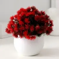 Искусственный цветок в горшке &laquo;Пушистые колючки&raquo;, 9&times;13 см, МИКС