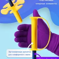 Комплект лыжный детский &laquo;Зайки&raquo; Snow Cat: лыжи 66 см, палки 75 см