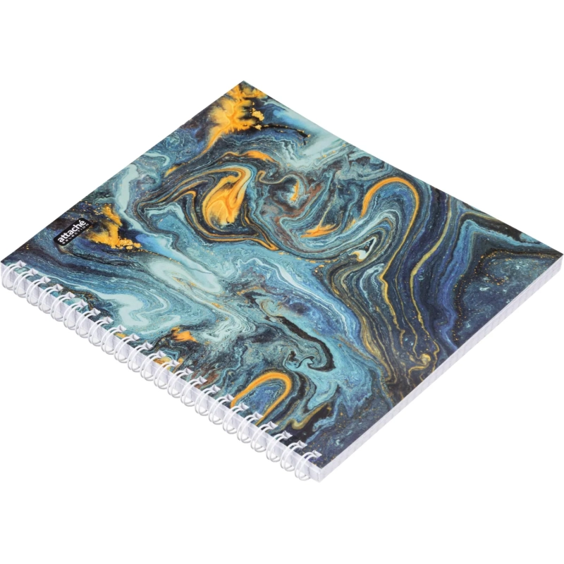 Бизнес-тетрадь А5,96л,кл,греб,ламин.обл. Attache Selection FluidБирюзовый