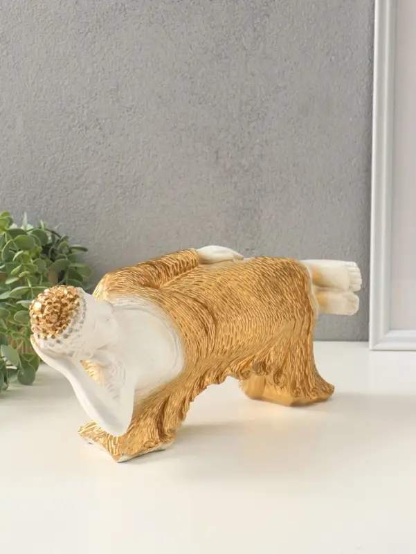Копилка для денег &laquo;Спящий Будда&raquo;, гипс, белый с золотом, 17&times;36&times;15 см