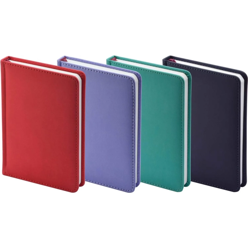 Ежедневник недатированный A6+, 136л, VELVET  темно-синий navy 3-495/16