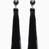 Серьги &laquo;Кисти&raquo;, гармония, чёрные, L кисти 8.5 см