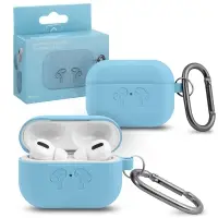 Чехол APods Pro Hang Silicon Сase с карабином   HF sky blue