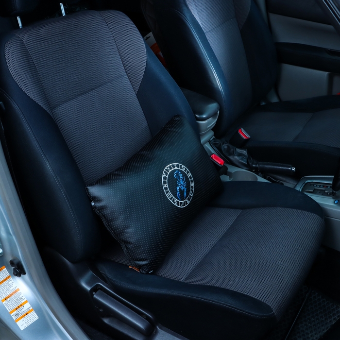 Подушка автомобильная МАТЕХ ЗНАКИ ЗОДИАКА LINE, СКОРПИОН, 45 х 28 х 12 см, черный Подушка автомобильная МАТЕХ ЗНАКИ ЗОДИАКА LINE, СКОРПИОН, 45 х 28 х 12 см, черный