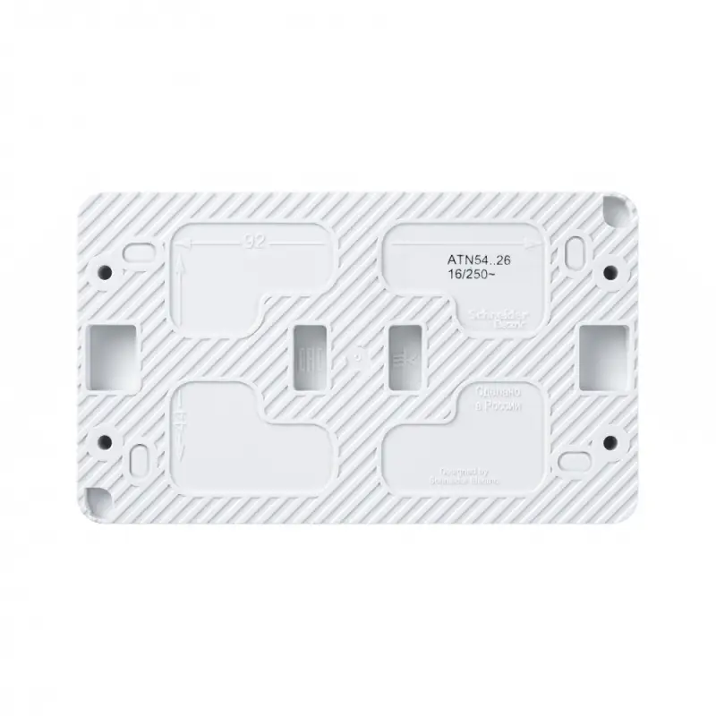 AtlasDesign Profi54  розетка двойная с заземлением со шторками IP54 16А 250B, БЕЛЫЙ, Россия