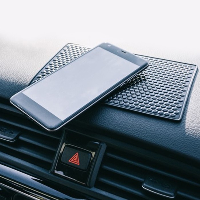 Коврик противоскользящий, мелкие соты, 18×12 см, черный Коврик противоскользящий, мелкие соты, 18×12 см, черный