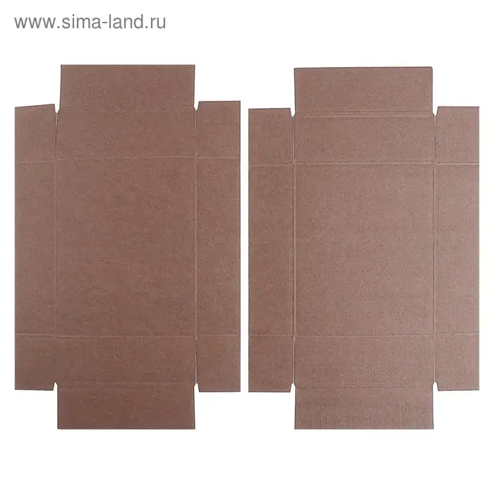 Коробка сборная без печати крышка-дно бурая без окна 18 х 15 х 5 см Коробка сборная без печати крышка-дно бурая без окна 18 х 15 х 5 см