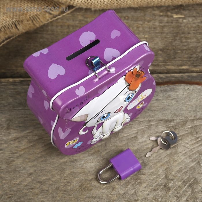 Копилка металл Копилка металл "Милый котёнок" МИКС 8,5х9х4,5 см