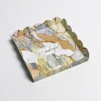 Коробка для печенья, кондитерская упаковка с пластиковой крышкой, «Камень», 18 х 18 х 3 см