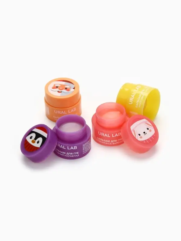 Бальзамы для губ, набор 4 шт. &times; 3 г, URAL LAB