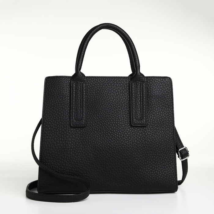 Сумка женская на молнии, TEXTURA, средний размер, цвет чёрный Сумка женская на молнии, TEXTURA, средний размер, цвет чёрный