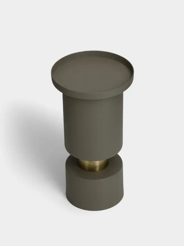 Подсвечник на 1 свечу текстурный &laquo;Графитовый&raquo;, 10.5&times;10.5&times;19 см
