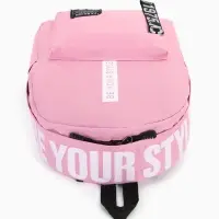 Рюкзак молодёжный на молнии, с карманами, размер 27&times;10&times;37.5 см, розовый