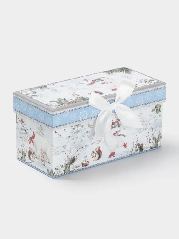 Набор кружек новогодних «Белый мишка», 2 шт., 220 мл, керамика, подарочная упаковка, белый