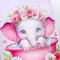 Кошелёк на молнии &laquo;Слоник&raquo;, белый