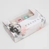 Коробка для эклеров, кондитерская упаковка, 5 вкладышей, Present, 25.2&times;15&times;7 см