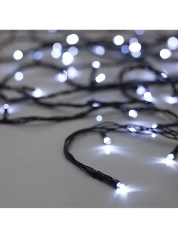 Гирлянда &laquo;Нить&raquo; 20 м, IP20, тёмная нить, 200 LED, свечение белое, 8 режимов, 220 В