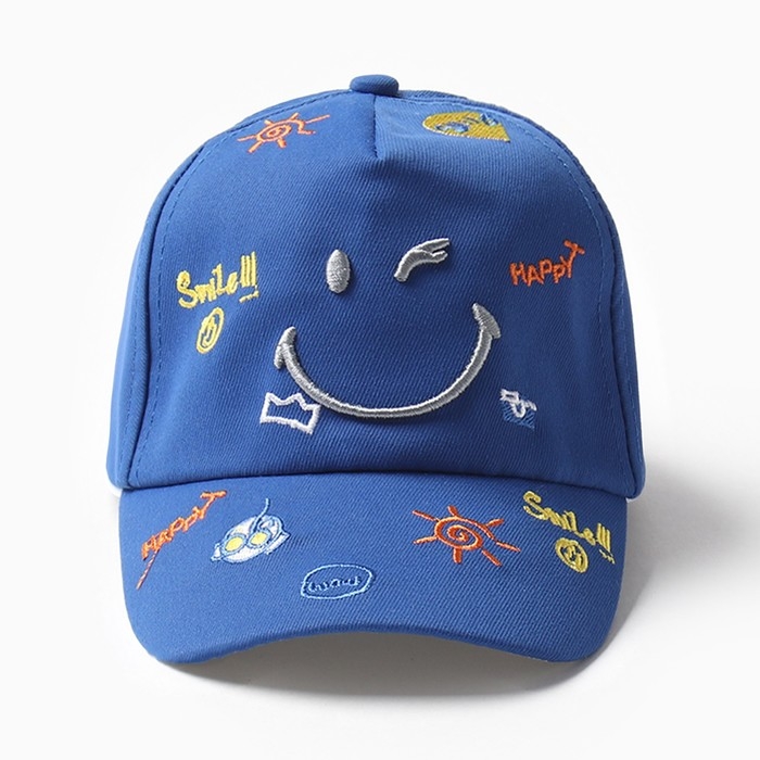 Кепка детская MINAKU Кепка детская MINAKU "Смайл", цв. синий, р-р 44-46