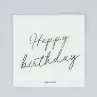 Салфетки бумажные однослойные Happy birthday, 24&times;24 см, 20 шт.