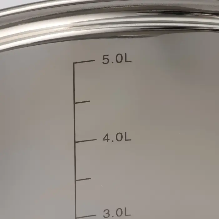 Кастрюля Magistro Grande, 5.5 л, d=21.5 см, с крышкой, капсульное дно, индукция, нержавеющая сталь, хромированная