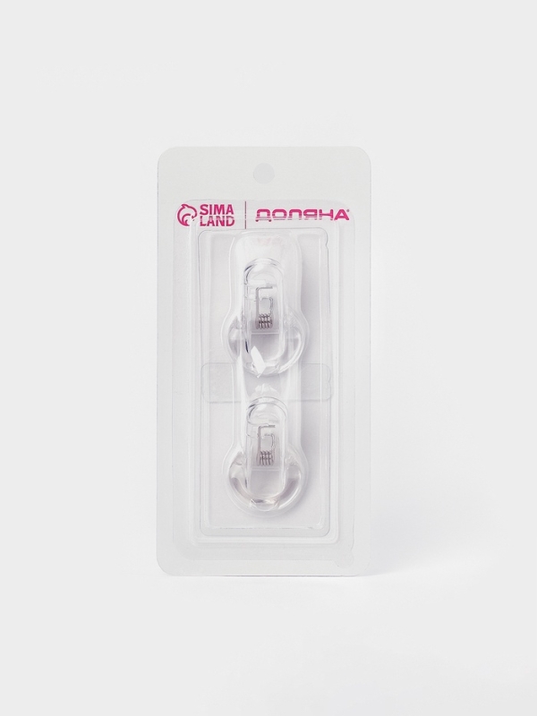 Набор самоклеящихся крючков Набор самоклеящихся крючков "simple look", 2 шт 8х4х6 см