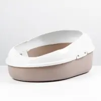 Лоток для кошек &laquo;Космо, 51.9&times;37.8&times;21.3 см, с сеткой и бортом, пластик, коричневый