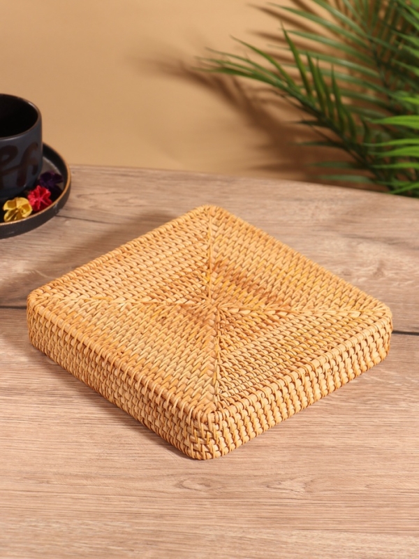 Поднос, 21х21х4 см, ротанг Поднос, 21х21х4 см, ротанг