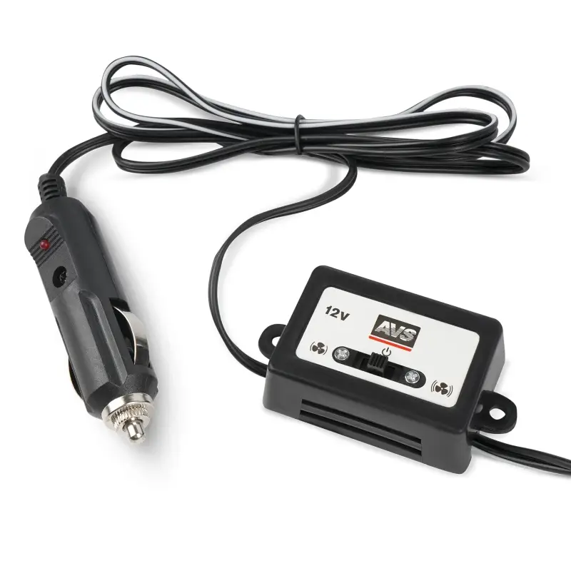 Вентилятор автомобильный AVS 8043 12В 6" (корпус: металл, переключатель, цвет: серебристый)