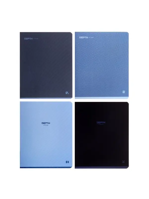 Тетрадь 48 листов в клетку BG Monocolor Blue, обложка мелованный картон, soft touch, МИКС