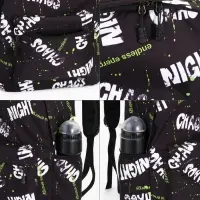 Рюкзак школьный на молнии, с карманами, с абстрактным принтом, 30&times;13&times;42 см, чёрный