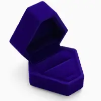 Футляр под кольца &laquo;Кристалл&raquo;, для серёг, бархатная, 6.5&times;6 см, синяя