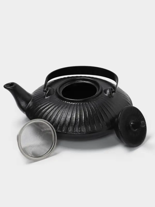 Чайник заварочный Magistro Black Swan, с ситом, 700 мл, керамика, чёрный