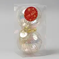 Ёлочные игрушки &laquo;Фейерверк&raquo;, шары новогодние, d=8 см, набор 2 шт., золотистый