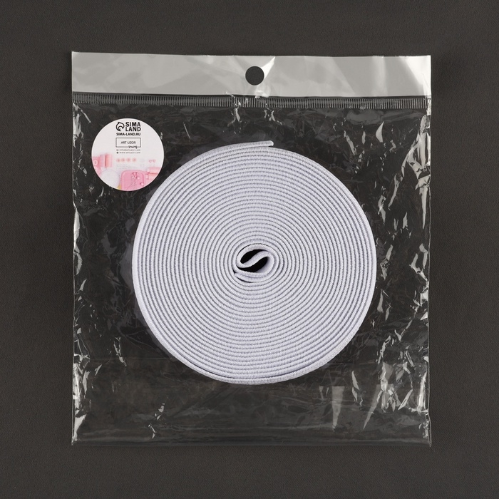 Резинка тканая, мягкая, 40 мм, 4,5 ± 1 м, цвет чёрный/белый Резинка тканая, мягкая, 40 мм, 4,5 ± 1 м, цвет чёрный/белый