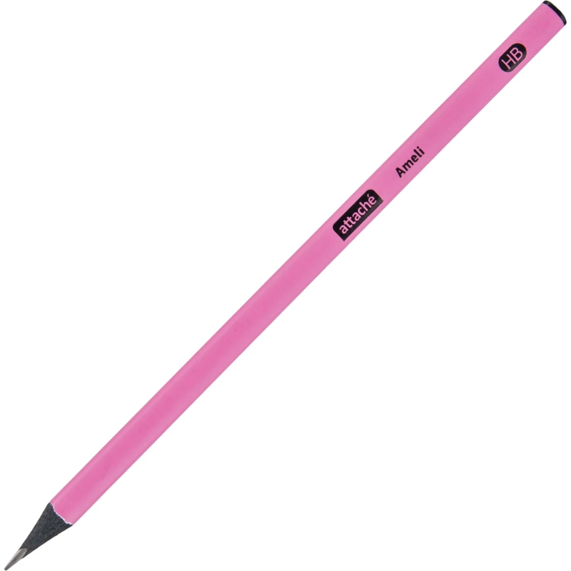 Карандаш чернографитный Attache Ameli HB б/ласт трехгр черн.дерево, в асс