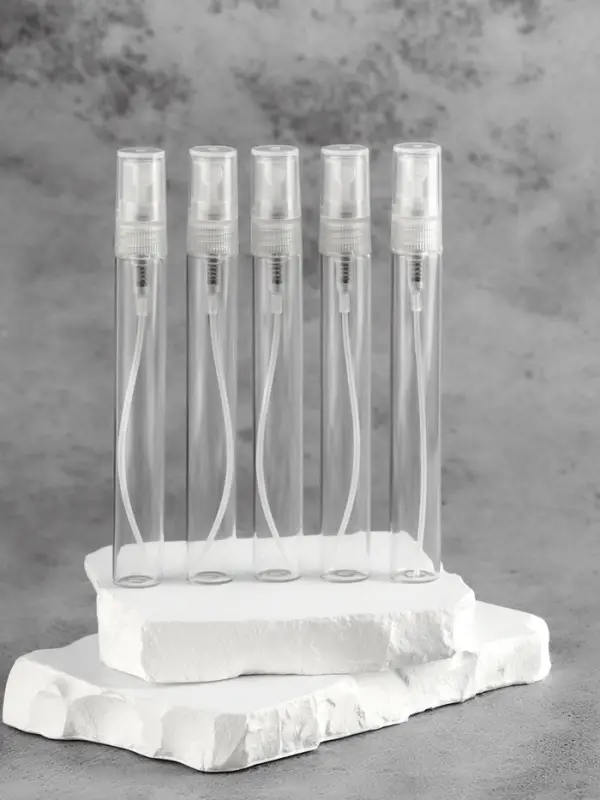 Флакон для парфюма, с распылителем, 10 мл, фасовка - 5 шт., прозрачный Флакон для парфюма, с распылителем, 10 мл, фасовка - 5 шт., прозрачный