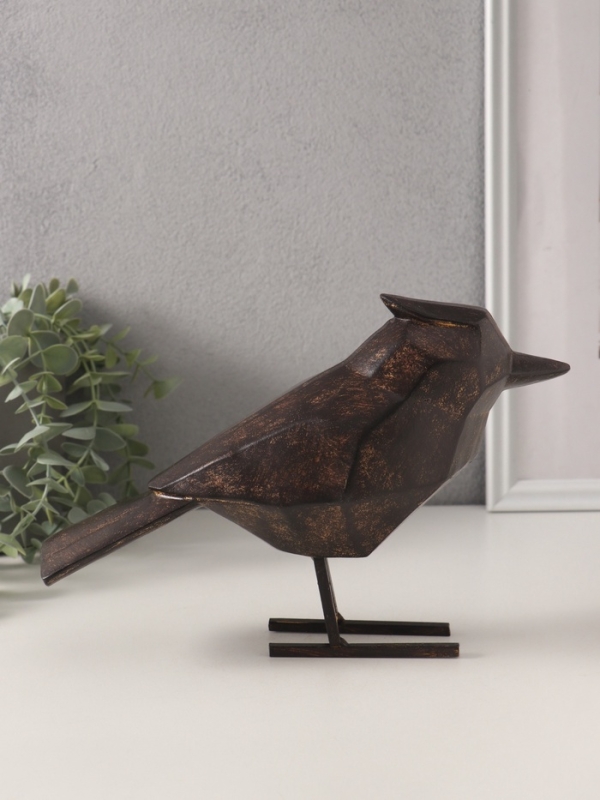 Сувенир полистоун Сувенир полистоун "Чёрная птица. Грани" 24х9х16,5 см